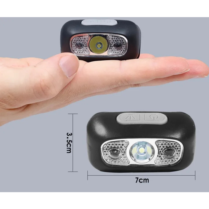 Đèn Pin Cảm Biến Đội Đầu Corisu, Kèm Dây Sạc USB - Bảo Hành 12 Tháng