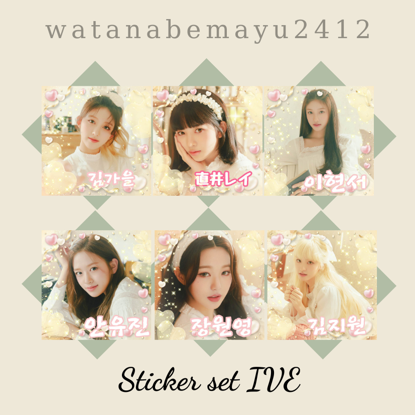 STICKER NIÊM PHONG IVE   WONYOUNG REI LIZ GAEUL LEESEO