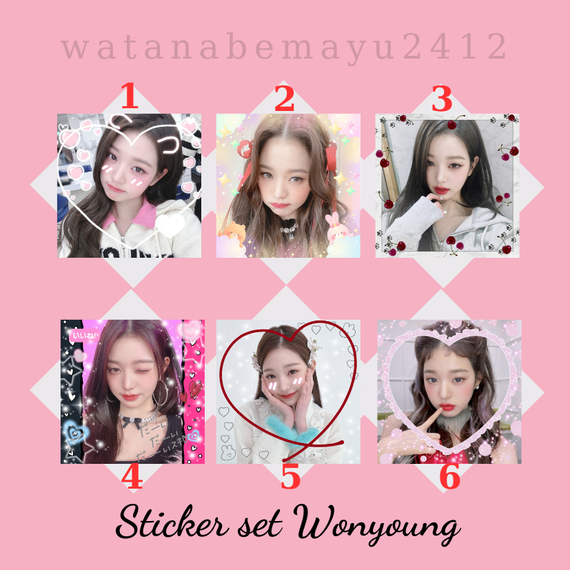 STICKER NIÊM PHONG IVE   WONYOUNG REI LIZ GAEUL LEESEO