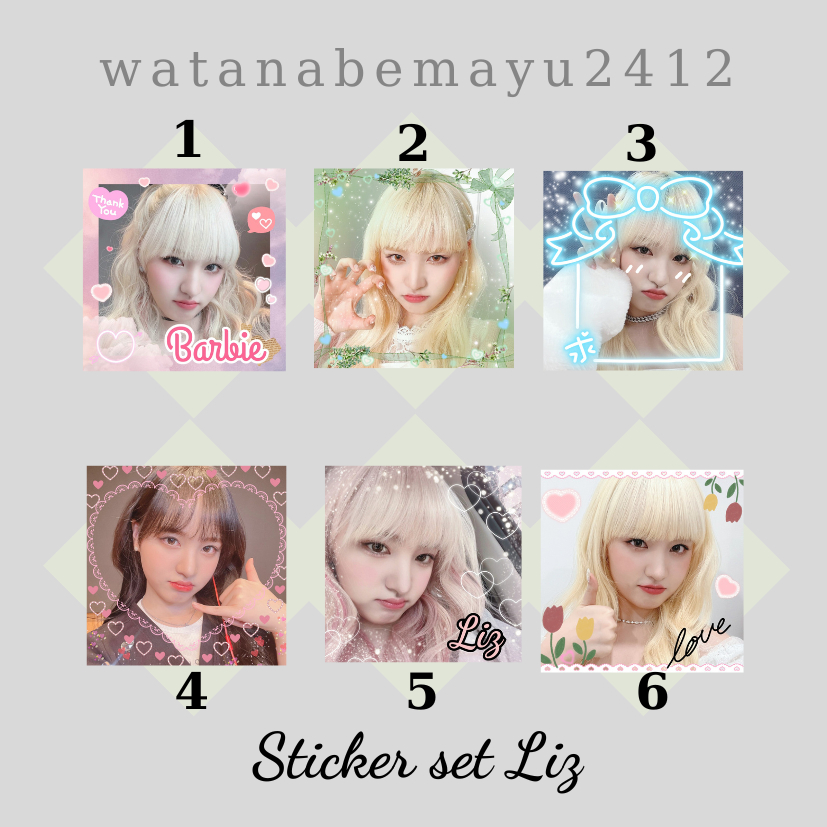 STICKER NIÊM PHONG IVE   WONYOUNG REI LIZ GAEUL LEESEO