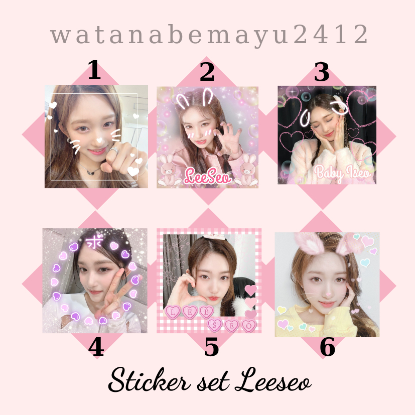 STICKER NIÊM PHONG IVE   WONYOUNG REI LIZ GAEUL LEESEO