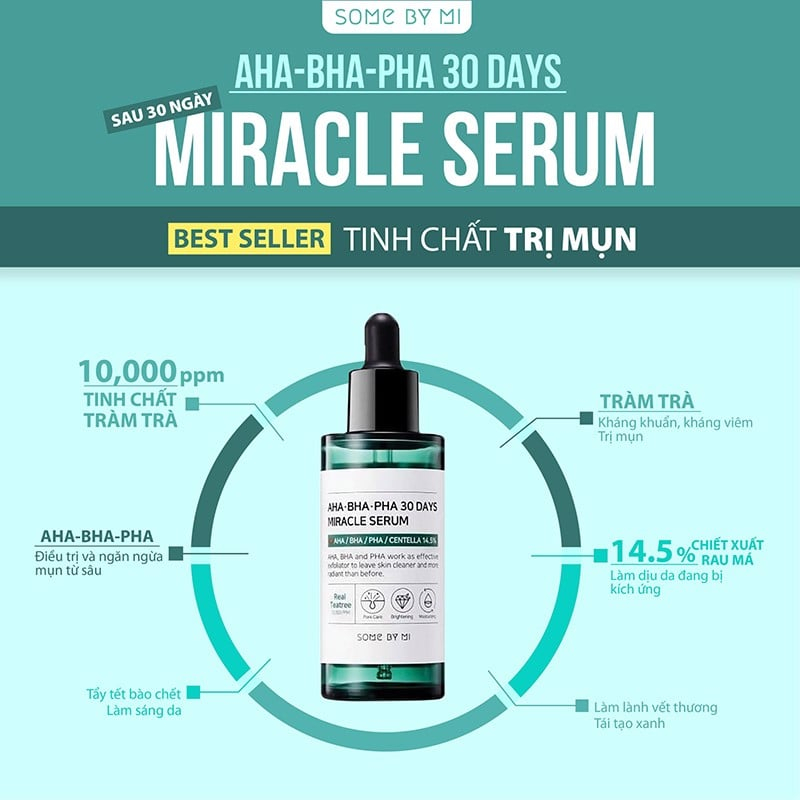 Tinh Chất Dưỡng Da Mụn Some By Mi AHA-BHA-PHA 30 Days Miracle Serum 50ml