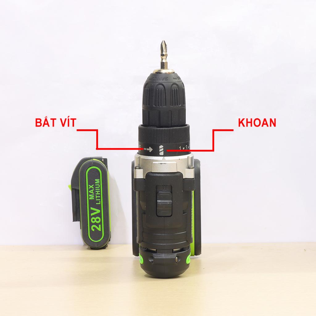 Máy Khoan Pin Hitachi 36V - Khoan Sắt, Khoan Gỗ, Bắt Vít - Máy Bắn Vít - Pin Chuẩn 5 Cell - Máy Văn Vít Cầm Tay - 2 PIN