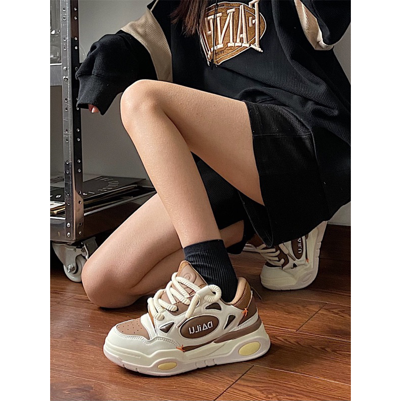 GIÀY SNEAKER UNISEX S66 DAILU ĐẾ CAO 3CM PHONG CÁCH