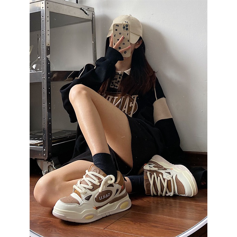 GIÀY SNEAKER UNISEX S66 DAILU ĐẾ CAO 3CM PHONG CÁCH