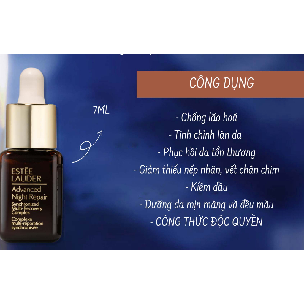 MINI SIZE Estee Lauder Serum Advanced Night Repair tinh chất phục hồi và tái tạo làn da  7ML (Có bil