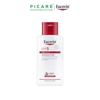 Sữa tắm và rửa mặt dành cho da nhạy cảm Eucerin Washlotion pH5 200ml - 63071