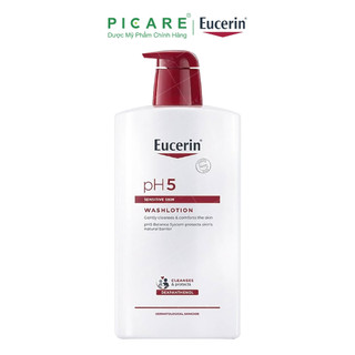 [Mã COSBAUH3 giảm 8% đơn 300K] Eucerin Sữa Tắm Và Rửa Mặt Dành Cho Da Nhạy Cảm Washltion pH5 1000ml