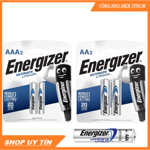 [Hàng chính hãng] Pin AA / AAA Energizer Ultimate Lithium Chính Hãng Vỉ 2 Viên