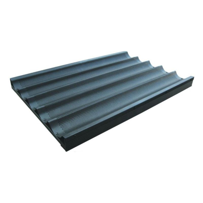 khay nhôm 5 sóng chống dính , Khay nướng bánh mì baguette chống dính 40x60 cm, 46x72