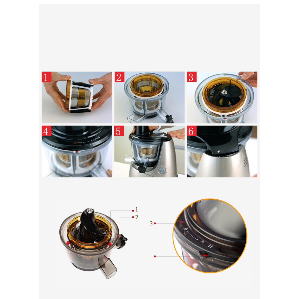 Máy Ép Chậm Công Nghiệp KAW K250, Công Suất 250W