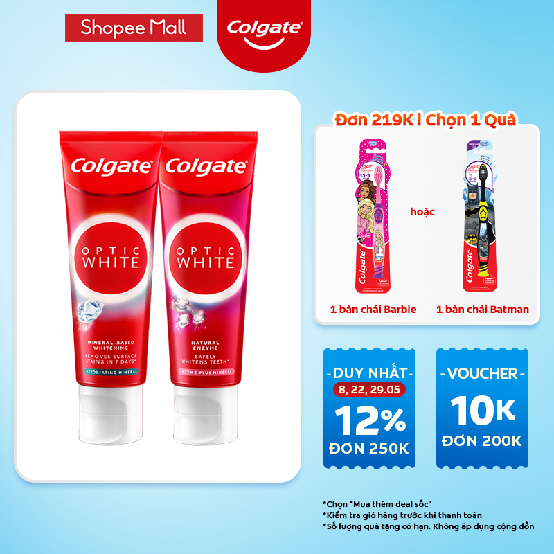 Kem Đánh Răng Colgate trắng răng Optic White làm trắng sáng răng trong 7 ngày