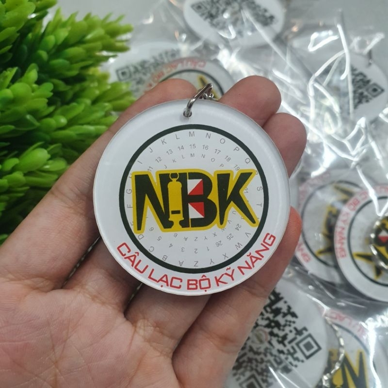 Móc khóa quét mã QR, in mã QR ngân hàng, thông tin theo yêu cầu