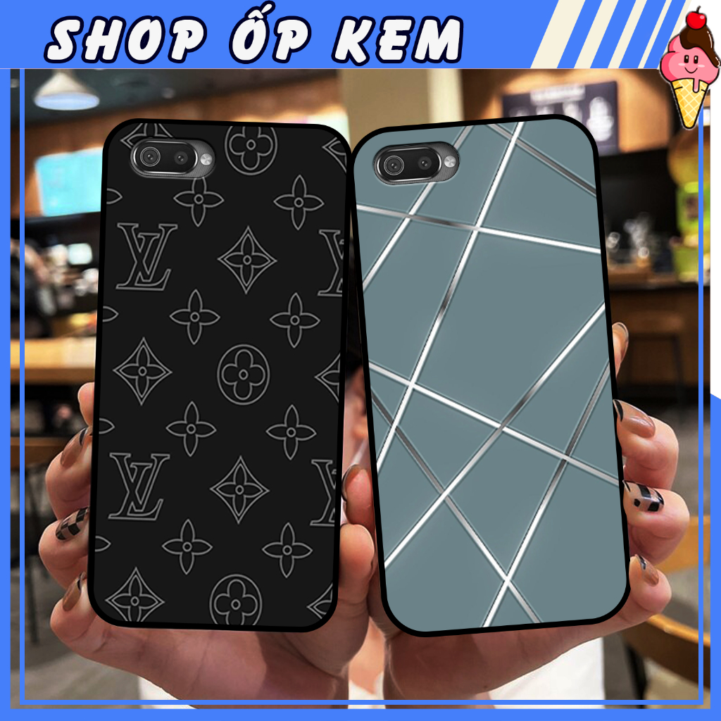 Ốp Realme C1/ C2 IN HÌNH THƯƠNG HIỆU LV, GUCCI, HỌA TIẾT XANH BẠC SIÊU ĐẸP