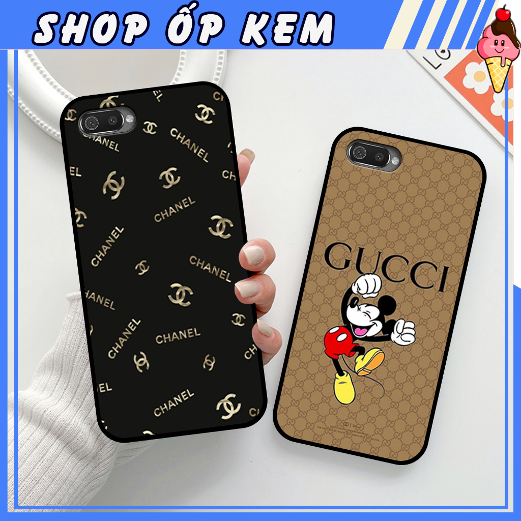 Ốp Realme C1/ C2 IN HÌNH THƯƠNG HIỆU LV, GUCCI, HỌA TIẾT XANH BẠC SIÊU ĐẸP