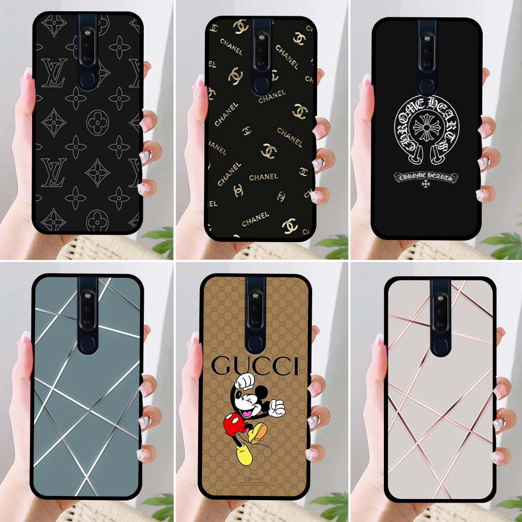Ốp Lưng Oppo F11/ F11 Pro IN HÌNH THƯƠNG HIỆU LV, GUCCI, HỌA TIẾT XANH BẠC SIÊU ĐẸP