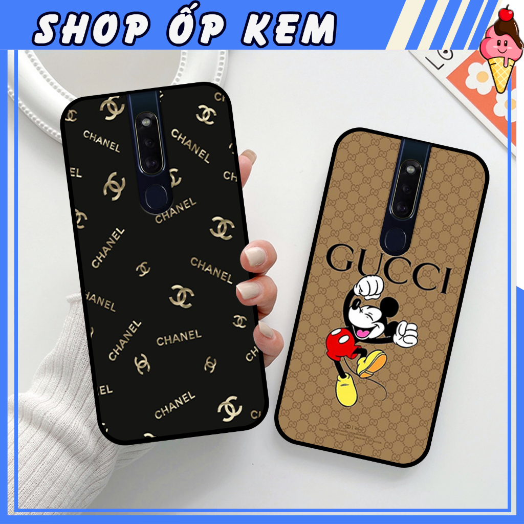 Ốp Lưng Oppo F11/ F11 Pro IN HÌNH THƯƠNG HIỆU LV, GUCCI, HỌA TIẾT XANH BẠC SIÊU ĐẸP