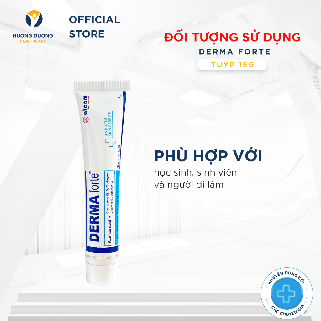 Kem mụn Derma Forte mờ thâm, giảm sẹo,kem dưỡng da giảm mụn tuýp 15g - Gamma