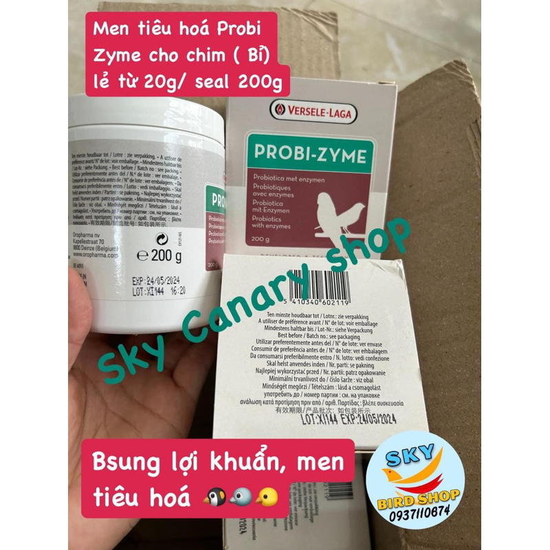 Men tiêu hoá Probi Zyme cho chim cảnh ( lẻ và seal)
