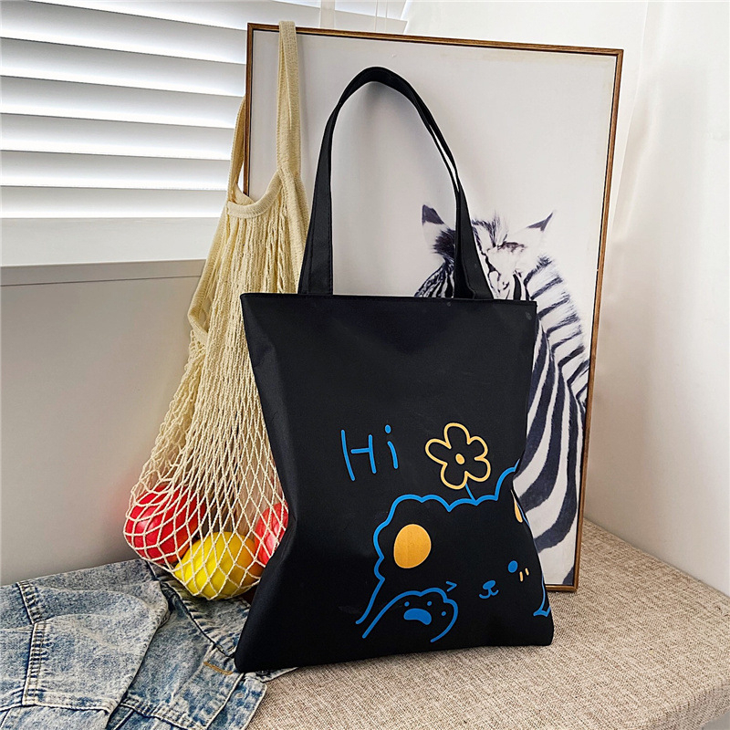 Túi tote vải đeo chéo canvas đi học giá rẻ có khoá kéo phong cách hàn quốc TT01 YOUNGZ | BigBuy360 - bigbuy360.vn