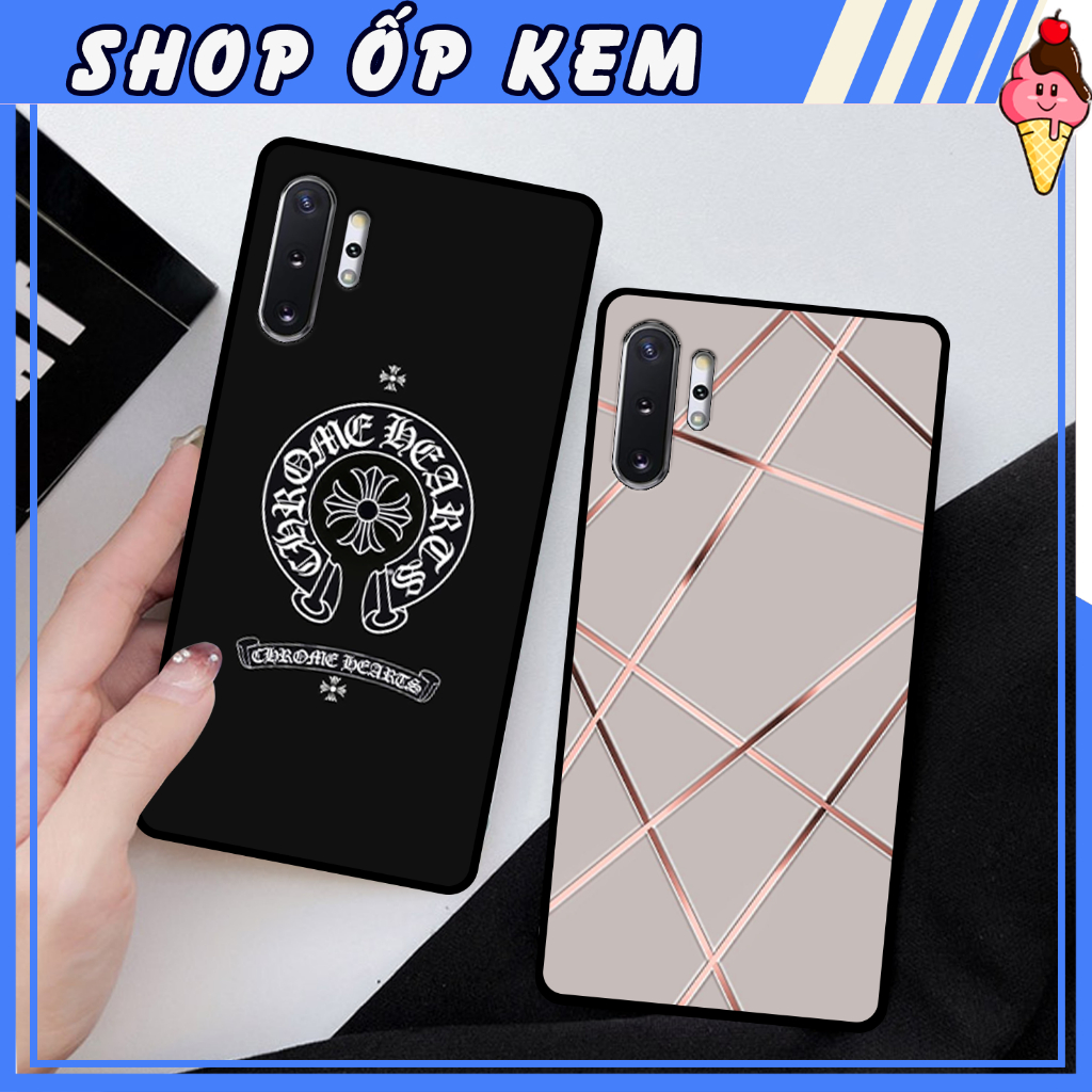 Ốp SamSung Note 10 - Note 10 Plus  IN HÌNH THƯƠNG HIỆU LV, GUCCI, HỌA TIẾT XANH BẠC SIÊU ĐẸP