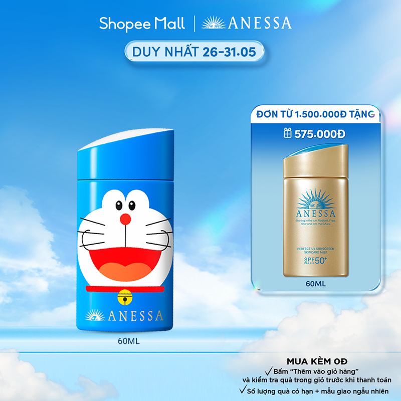 Sữa chống nắng dưỡng da kiềm dầu bảo vệ hoàn hảo SPF50+ PA++++ 60ml _ Doraemon