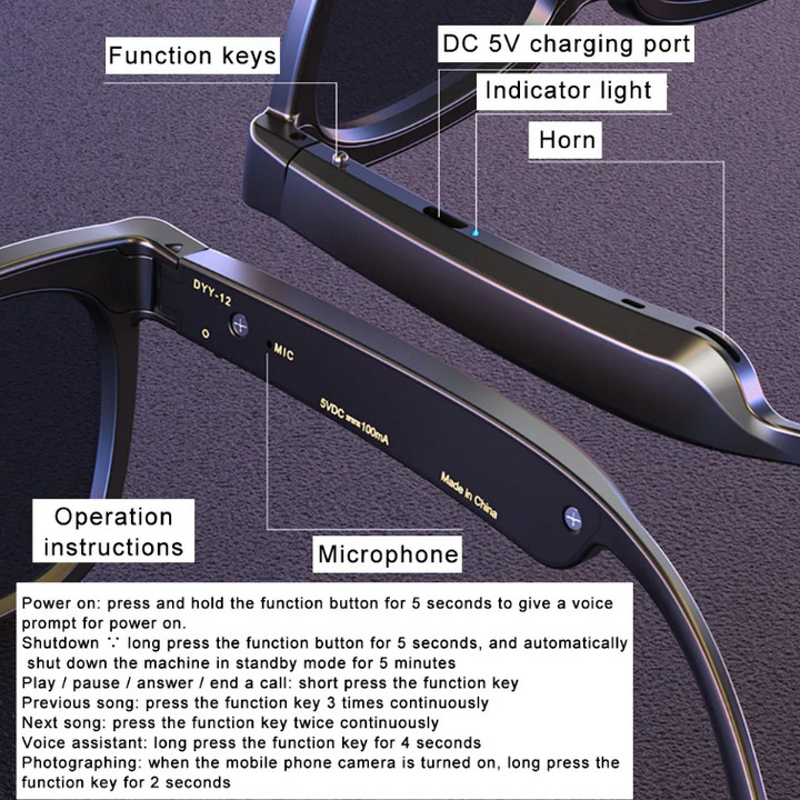 Kính Mát Bluetooth Thông Minh DYY-12 - Home and Garden