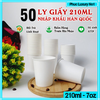 50 chiếc cốc giấy 210ml - 7oz hàng cao cấp