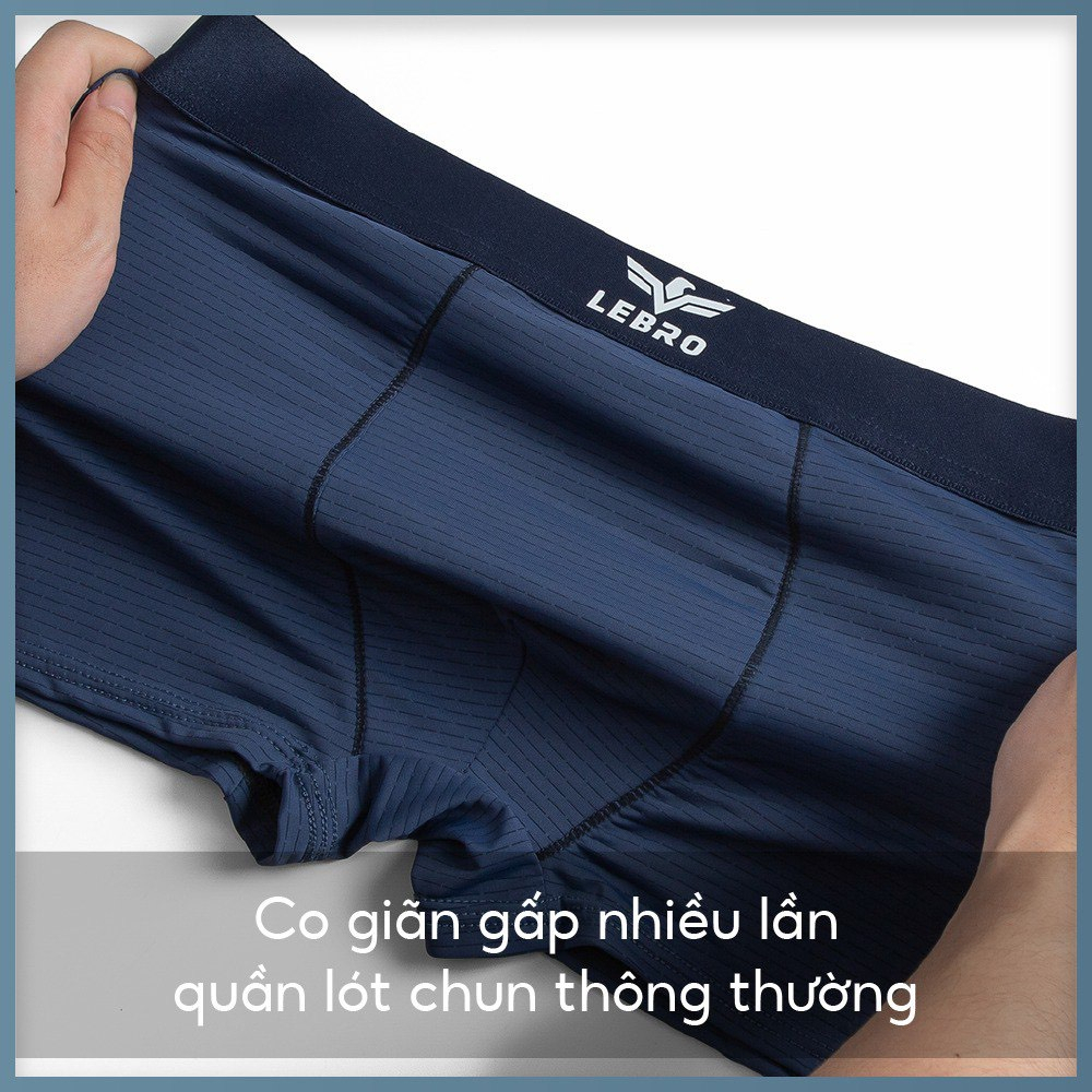 Combo 5 quần sịp boxer cao cấp thun lụa Icy LEBRO