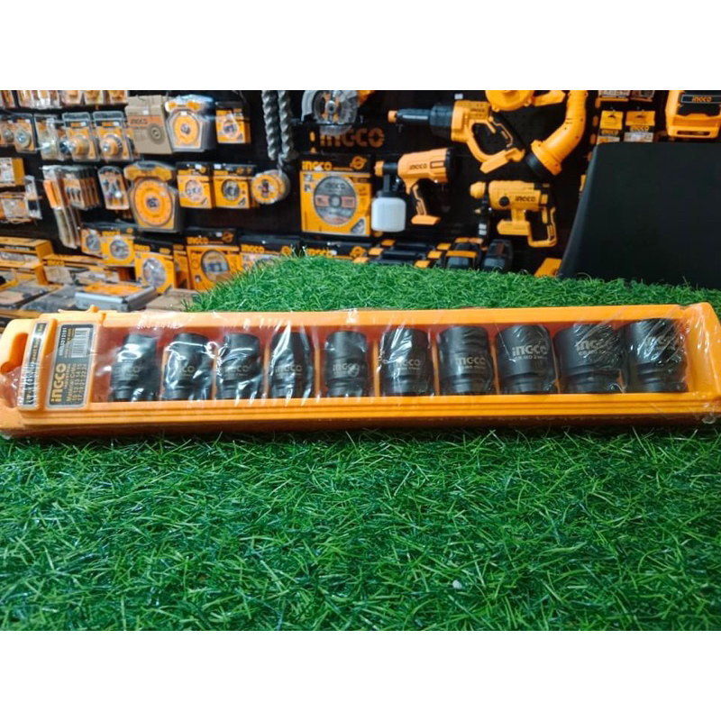 Bộ 10 đầu tuýt 1/2 inch thép đen siêu bền INGCO HKISSD12101 (260523)