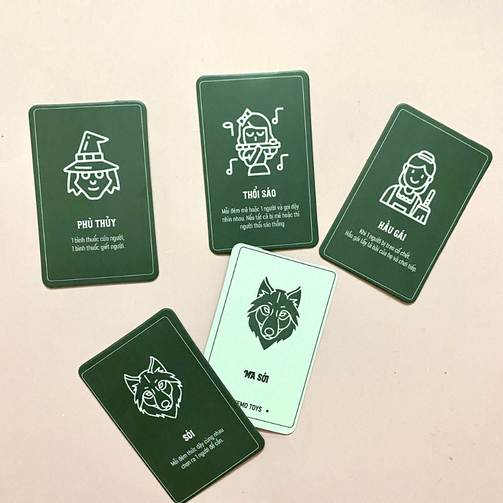 Bộ bài ma sói ultimate deluxe việt hoá boardgame cho bạn bè nhiều chức năng mới