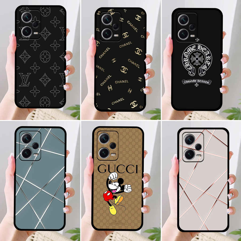 Ốp Xiaomi Redmi Note 12 4G - Redmi Note 12 5G - Redmi Note 12 Pro 5G IN HÌNH THƯƠNG HIỆU, HỌA TIẾT XANH BẠC