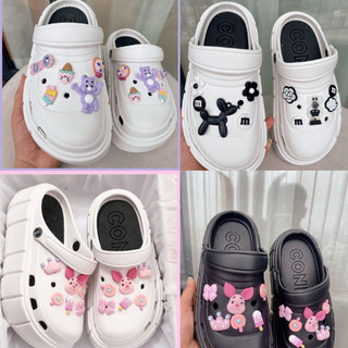 Dép cross độn đế 7cm tặng sticker, tôn dáng, tăng chiều cao