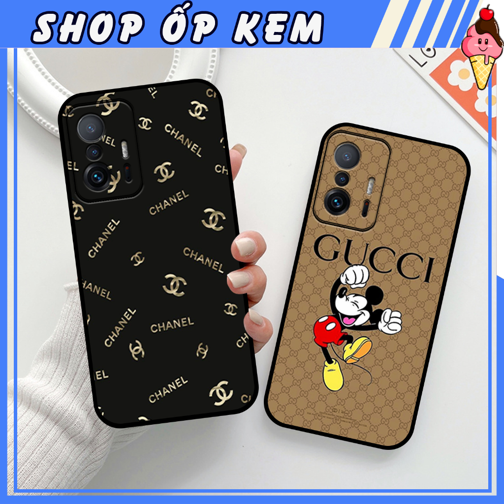 Ốp Xiaomi 11T 5G - Xiaomi 11T Pro 5G IN HÌNH THƯƠNG HIỆU LV, GUCCI, HỌA TIẾT XANH BẠC SIÊU ĐẸP