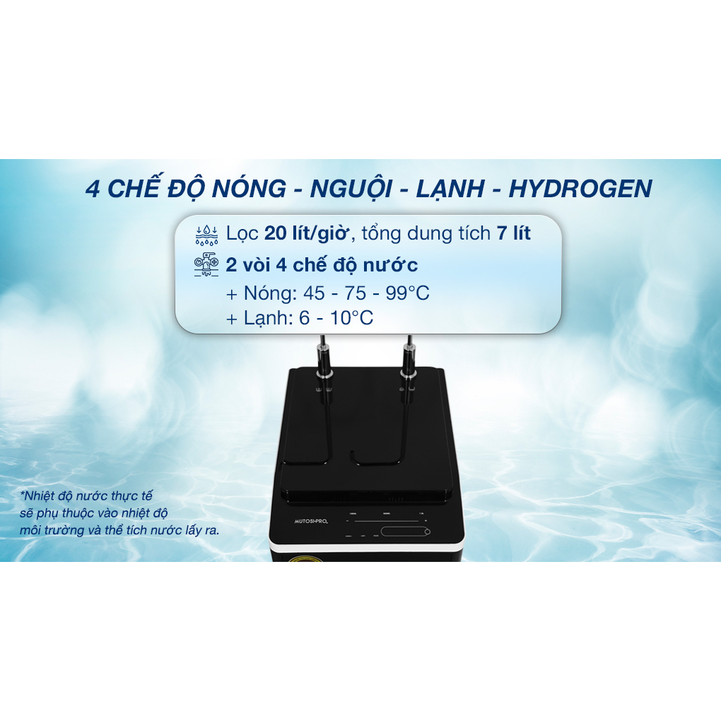 Máy lọc nước Mutosi Hydrogen Pro Plus Ion Kiềm MP-F082-HC4H5 hàng chính hãng