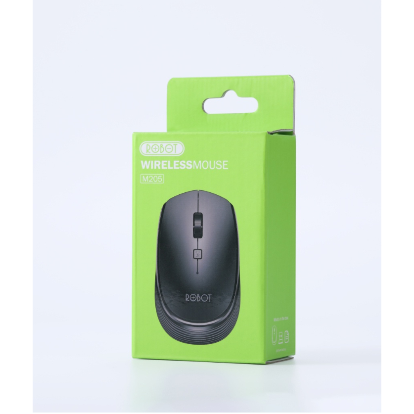 Chuột Không Dây Kiểu Dáng Văn Phòng ROBOT M205 USB Nano 2.4GHz Độ Phân Giải 1600DPI Vừa Vặn Bàn Tay Thiết Kế
