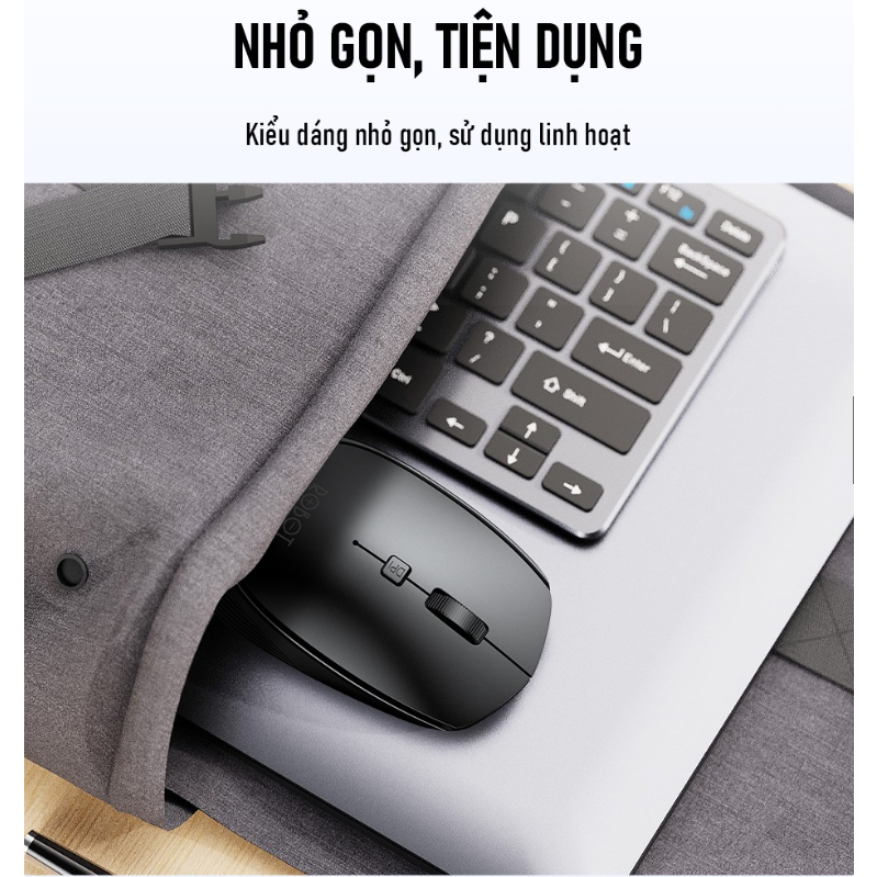 Chuột Không Dây Kiểu Dáng Văn Phòng ROBOT M205 USB Nano 2.4GHz Độ Phân Giải 1600DPI Vừa Vặn Bàn Tay Thiết Kế
