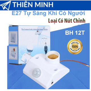 Đuôi đèn cảm ứng, cảm biến hồng ngoại e27 thông minh