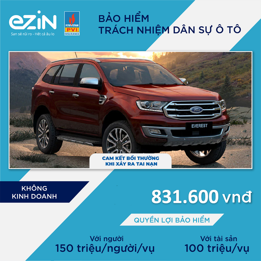 Bảo hiểm TNDS bắt buộc xe ô tô từ 6 đến 11 chỗ ngồi không kinh doanh PVI 1 năm tặng kèm 2 thẻ bảo hiểm xe máy