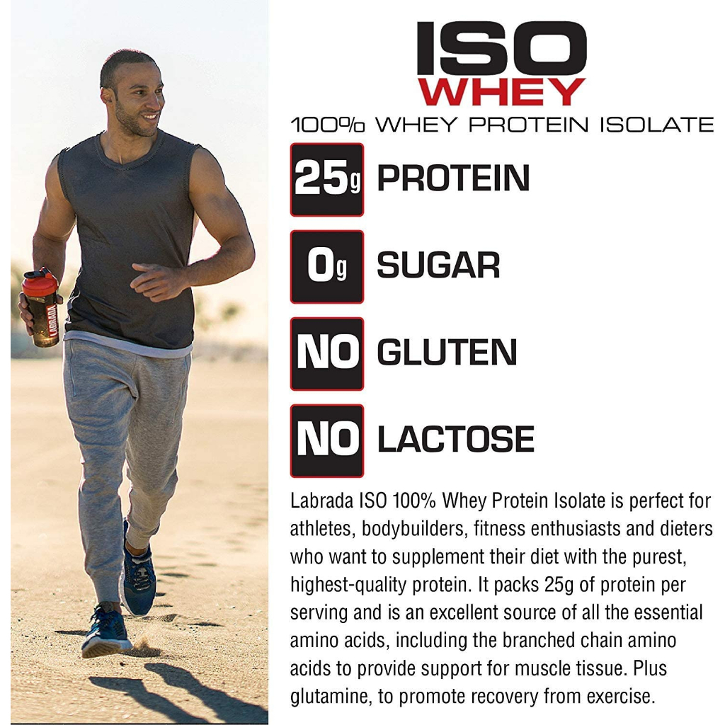 Bổ sung đạm Iso Whey Labrada - 100% Whey Protein Isolate