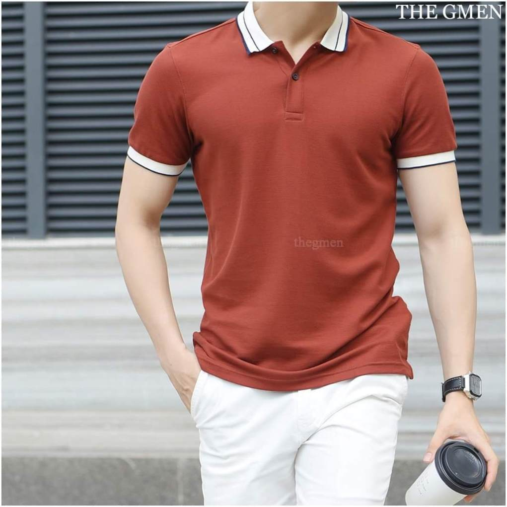 Áo Polo Nam Phối Viền Đen Trắng Phong Cách Hàn Quốc Hàng Cao Cấp