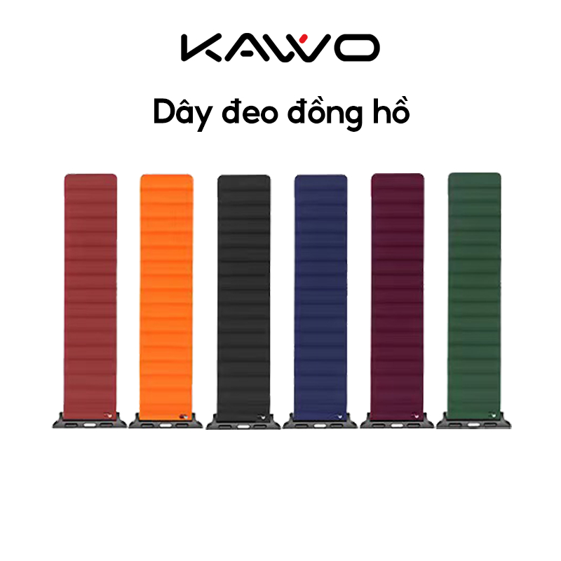 Dây đeo đồng hồ Kavvo| Chất liệu Silicon - Nam châm | Phù hợp cho đồng hồ loại 20mm, 22mm - Hàng chính hãng