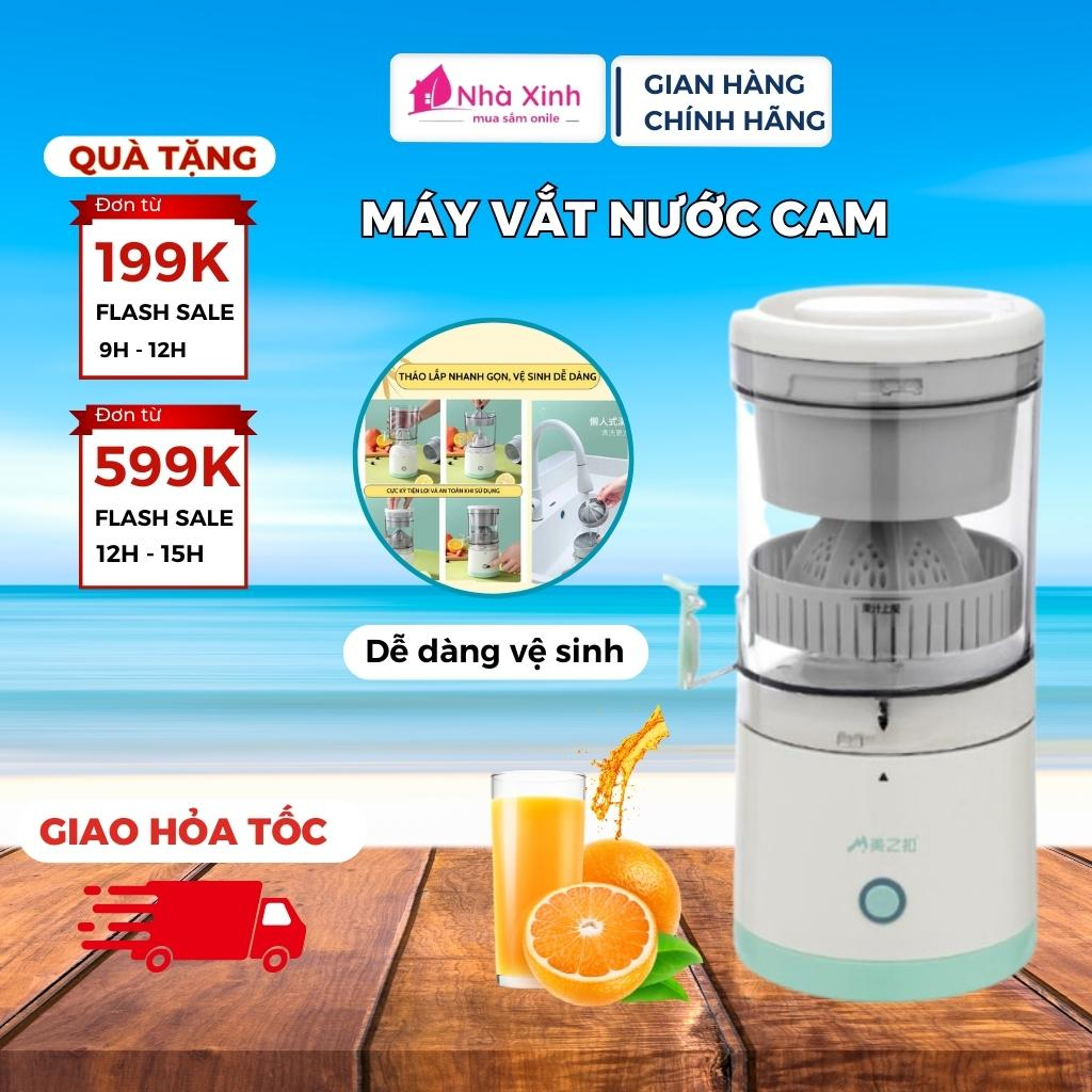 Máy Vắt Nước Cam, Ép Hoa Qủa Tự Động Dung Tích 500ml Kèm Cổng Sac USB Máy Ép Chậm Trái Cây Bảo Hành Chính Hãng