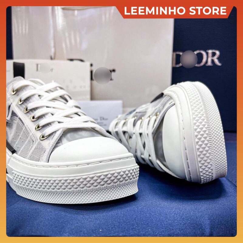 Giày Sneaker Di.or B.23 Obli.que Báo xám , Giày Thể Thao Nam Nữ DIOR. Hoạ Tiết Báo Hàng SC Full bill box Leeminho Shop
