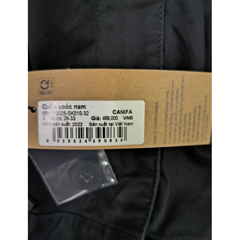 Quần soóc khaki nam Canifa