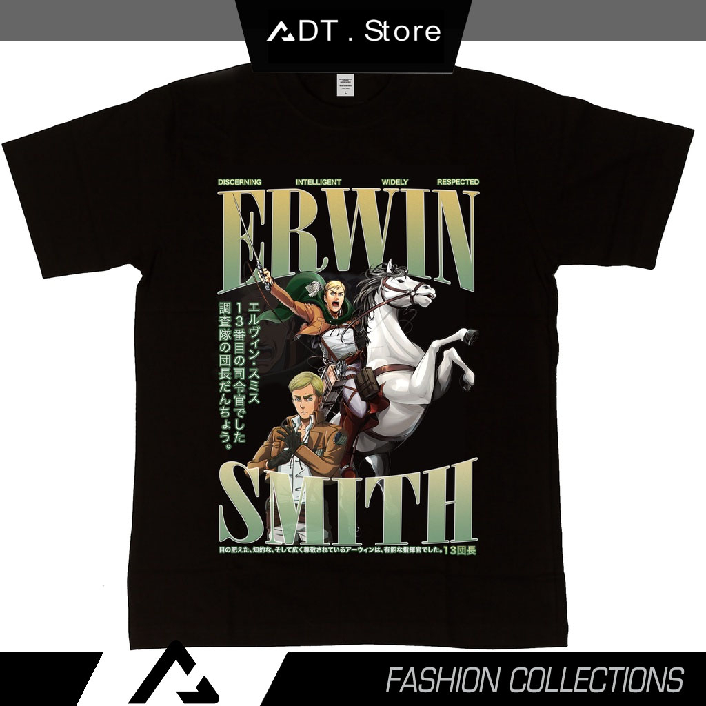 Áo thun hình Erwin Smith Attack On Titan cực chất giá rẻ mẫu HOT bán chạy