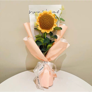 Bó hoa hướng dương handmade, hoa hướng dương len quà tặng sinh nhật
