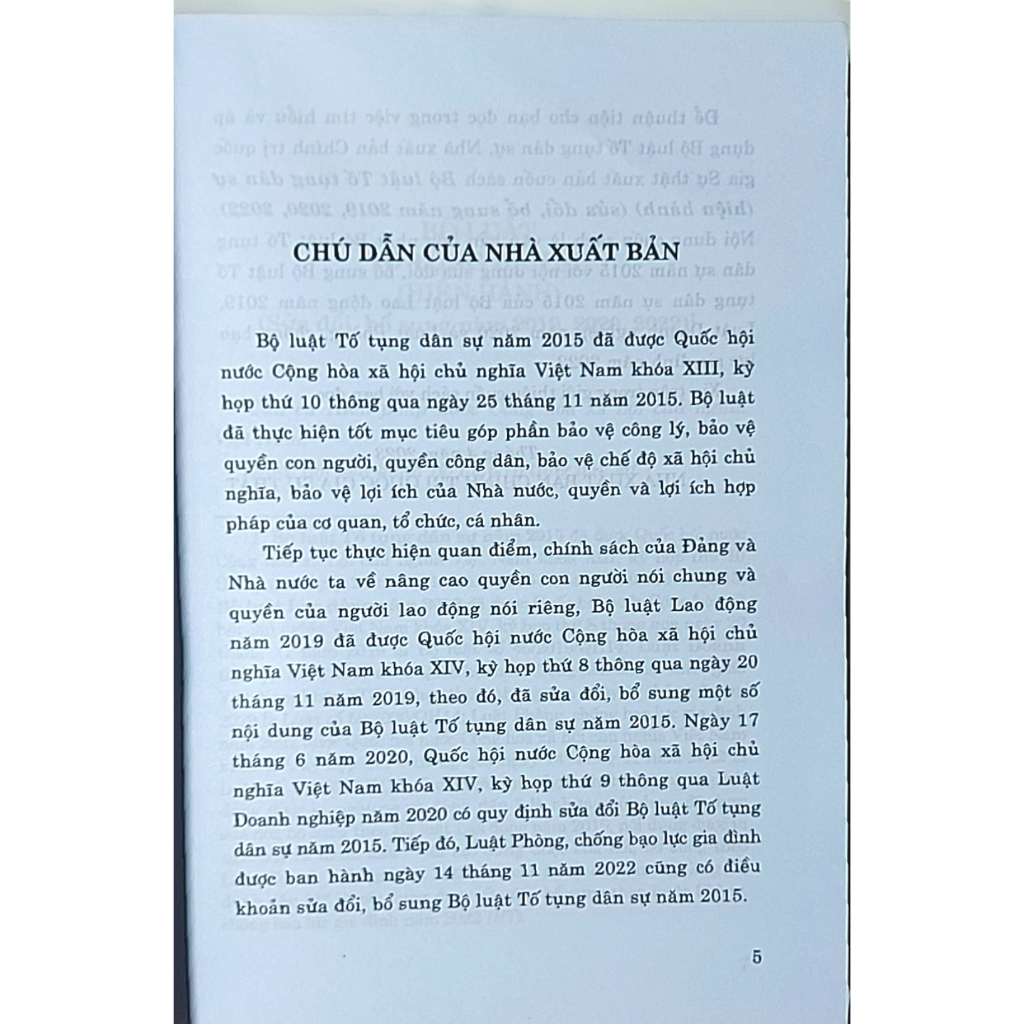 Sách Bộ Luật Tố Tụng Dân Sự (Hiện Hành) (Sửa Đổi, Bổ Sung Năm 2019, 2020, 2022)