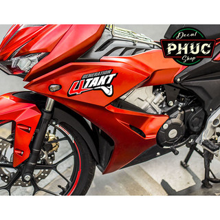 Tem sticker logo decal miếng dán xe máy xe hơi ô tô chữ 4TAKT cá tính