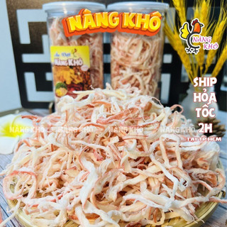 Mực Hấp Nước Dừa Xé 300gr (Thơm ngon – đậm vị) từ đồ ăn vặt Nàng Khô